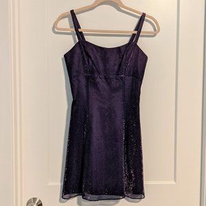 Sparkly purple short dress, size 3/4